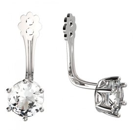 BeKid zlatý kompoment dětské náušnice 5MM - 5 Bílé zlato - 585 Diamant