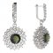 BG circular earring 457-94 - Metal: Silver 925 - rhodium, Stone: Garnet