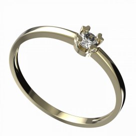 BG zlatý prstýnek s diamanty 883 C Žluté zlato - 585 Diamant lab-grown