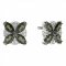 BG earring solitér -  408 - Metal: Silver 925 - rhodium, Stone: Garnet