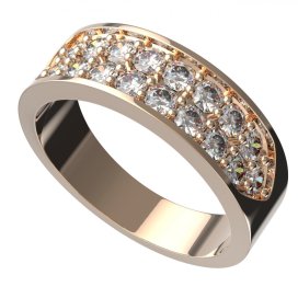 BG zlatý diamantový prstýnek 459 Růžové zlato 585 (30-90dní) Diamant lab-grown