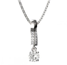 BG zlatý přívěšek  726 Bílé zlato - 585 Diamant