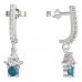 BeKid, Gold kids earrings -159 - Switching on: Pendant hanger, Metal: White gold 585, Stone: Light blue cubic zircon