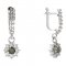 BG circular earring 320-84 - Metal: Silver - gold plated 925, Stone: Moldavit and garnet