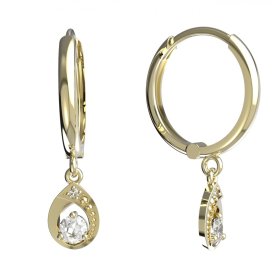 BeKid dětské náušnice 1242 Žluté zlato - 585 Diamant