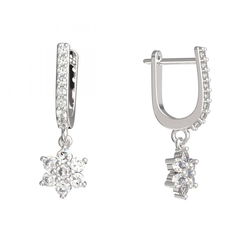BeKid dětské náušnice hvězdička 853 Bílé zlato - 585 Diamant