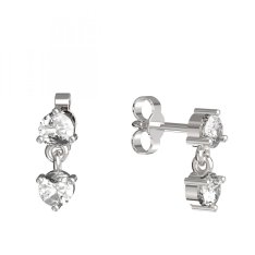 BG zlaté náušnice 786 Bílé zlato - 585 Diamant