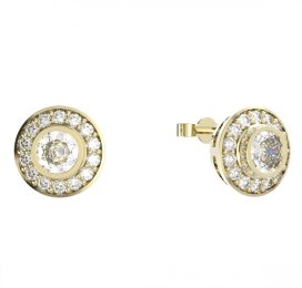 BG zlaté diamantové náušnice -  754 Žluté zlato - 585 Diamant lab-grown