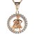 Zlatý přívěsek znamení Vodnář s lab-grown diamantem, růžové zlato 585 – 045 (Zd14045B1)