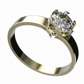 BG zlatý zásnubní prsten 946/872 Žluté zlato - 585 Diamant