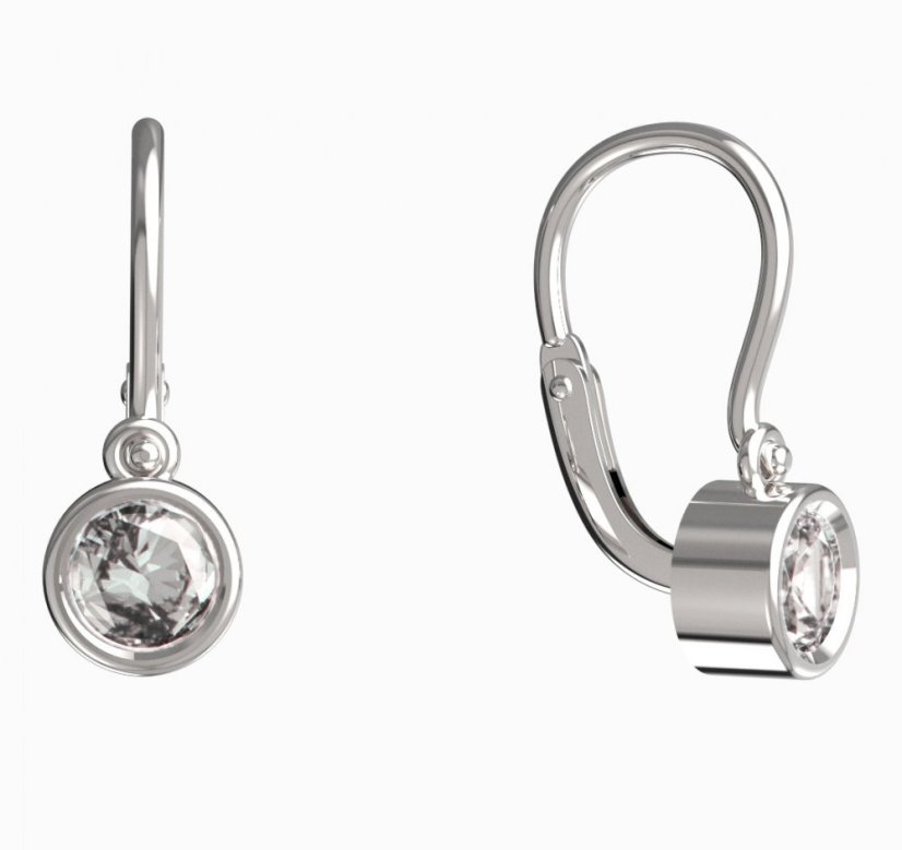 BeKid dětské náušnice 770 Bílé zlato - 585 Diamant