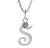 BeKid dětský zlatý přívěsek písmenko S - 1327 Bílé zlato - 585 Diamant
