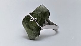 BG prsten přírodní kámen-Vltavín 011