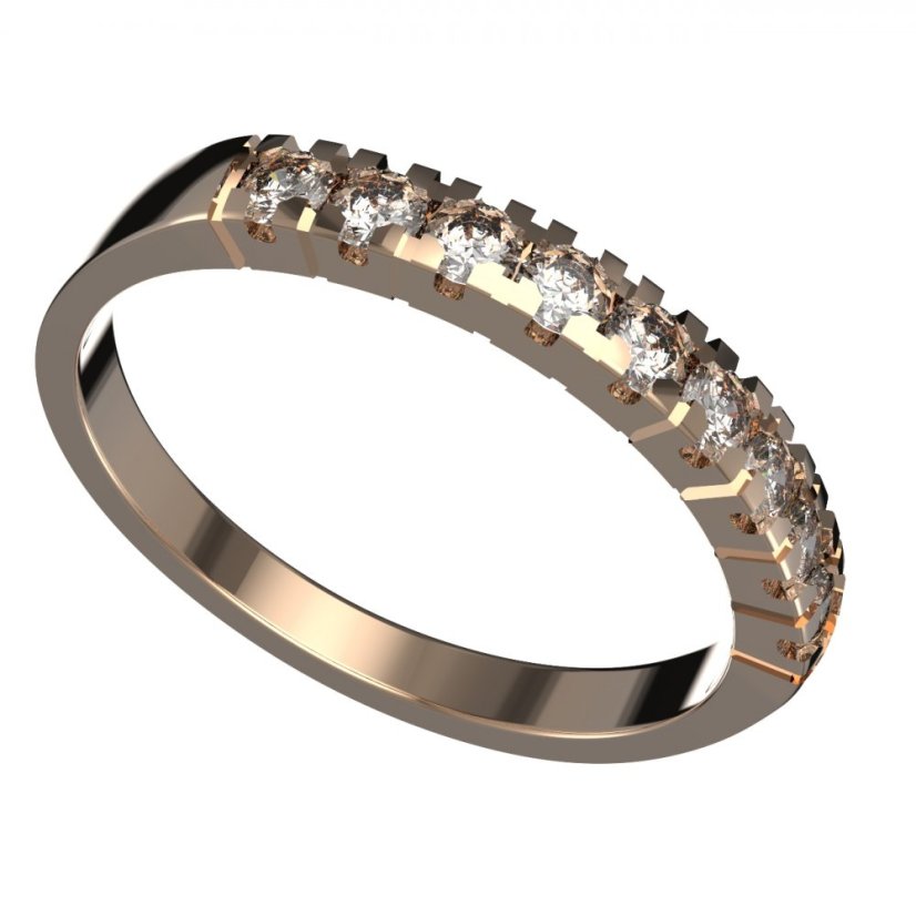 BG zlatý prstýnek 1150 /zásnubní-snubní/ Růžové zlato 585 (30-90dní) Diamant