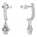 BeKid, Gold kids earrings -295 - Switching on: Pendant hanger, Metal: White gold 585, Stone: White cubic zircon