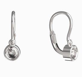 BeKid dětské náušnice 769 Bílé zlato - 585 Diamant