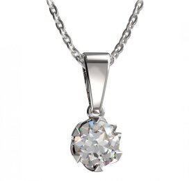 BG zlatý přívěšek 872 Bílé zlato - 585 Diamant