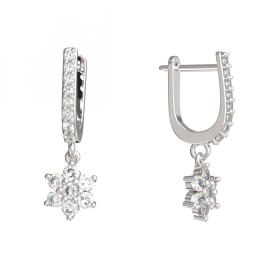 BeKid dětské náušnice hvězdička 853 Bílé zlato - 585 Diamant