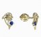 BeKid dětské náušnice delfínek 1183 - Zapínání: Řetízek 9 cm, Kov: Žluté zlato 585, Kámen: Diamant