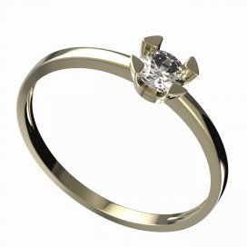 BG zlatý diamantový prstýnek 884 C Žluté zlato - 585 Diamant lab-grown