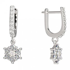 BeKid dětské náušnice hvězdička 109 Bílé zlato - 585 Diamant