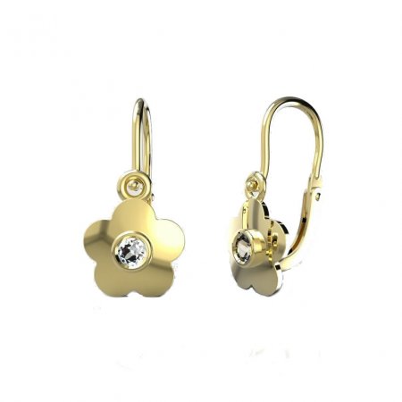 ASONSTEEL Surgical CZ Flower Anti-allergic Piercing Stud Earrings Gold  Color Stainless Steel for Women Kids Baby Jewelry 2023 - AliExpress