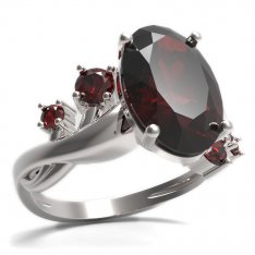 BG кольцо с овальным каменем 480-P
