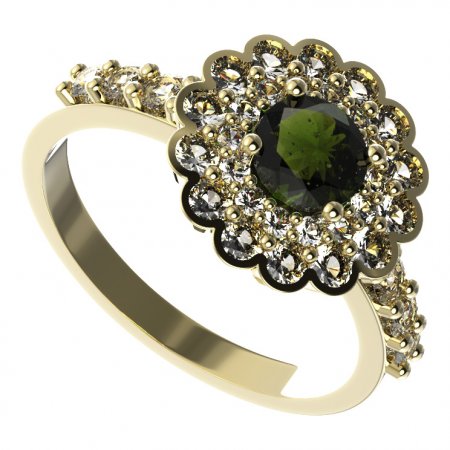 BG prsten 463-Z kulatého tvaru - Kov: Stříbro 925 - rhodium, Kámen: Granát
