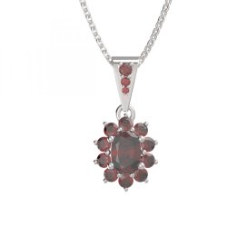 BG přívěs přírodní granát  756-2 Stříbro 925 - rhodium Granát