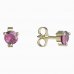 BeKid, Gold kids earrings -782 - Switching on: Puzeta, Metal: Yellow gold 585, Stone: Pink cubic zircon