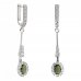 BG earring oval 498-B94 - Metal: Silver 925 - rhodium, Stone: Garnet