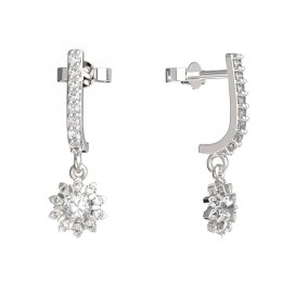 BeKid dětské náušnice 864 Bílé zlato - 585 Diamant