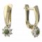 BG moldavit earrings -886 - Switching on: English E, Metal: Yellow gold 585, Stone: Moldavite and cubic zirconium