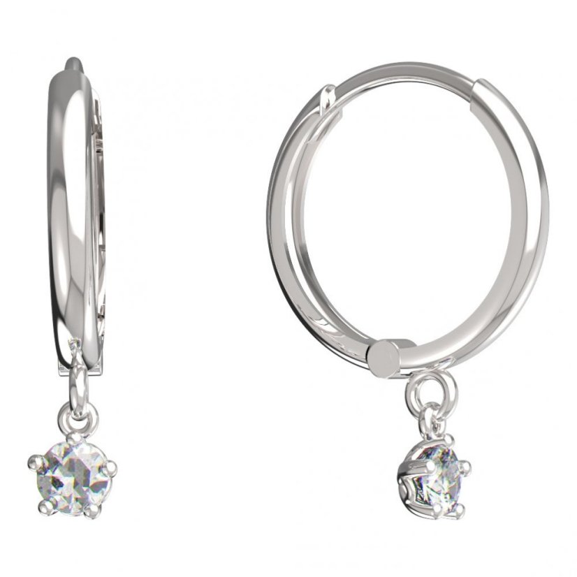 BeKid dětské náušnice 873 Bílé zlato - 585 Diamant