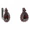 BG náušnice s centrálním kapkovitým kamenem 519-87 - Kov: Stříbro 925 - rhodium, Kámen: Granát