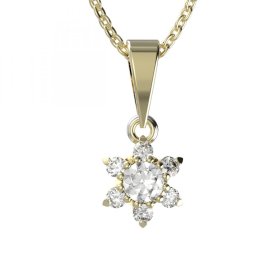 BG zlatý přívěšek s diamanty 978 Růžové zlato 585 (30-90dní) Diamant lab-grown