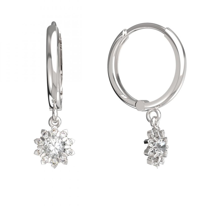 BeKid dětské náušnice 987 Bílé zlato - 585 Diamant