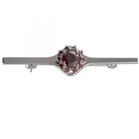 BG brož 511I Stříbro 925 - rhodium Granát