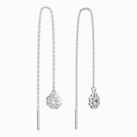 BG zlaté náušnice 552 Bílé zlato - 585 Diamant