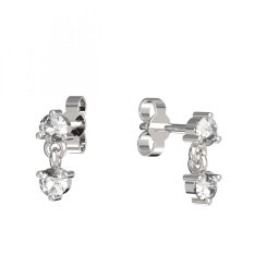 BG zlaté diamantové náušnice 785 Bílé zlato - 585 Diamant lab-grown