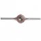 BG brooch 540K - Metal: Silver 925 - rhodium, Stone: Garnet and pearl