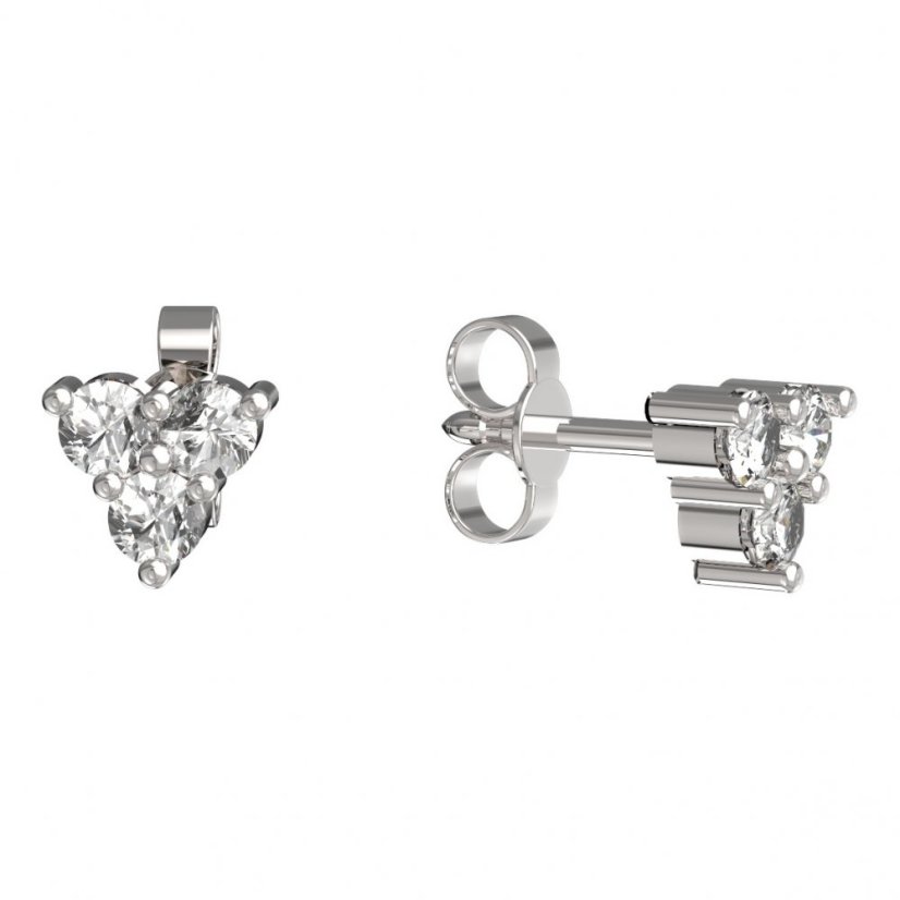 BeKid dětské náušnice 776 Bílé zlato - 585 Diamant