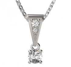 BG zlatý přívěšek  725 Bílé zlato - 585 Diamant