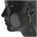 BG earring circular 474-C91 - Metal: Silver 925 - rhodium, Stone: Garnet