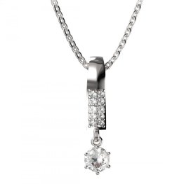 BG zlatý přívěšek 1293 Bílé zlato - 585 Diamant