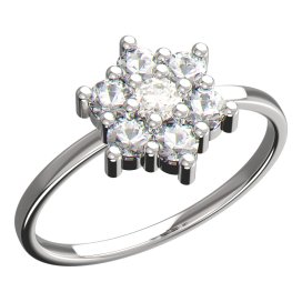 BeKid dětský prsten hvězdička 109 Bílé zlato - 585 Bílý kubický zirkon