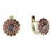 BG earring circular 463-07 - Metal: Silver 925 - rhodium, Stone: Garnet