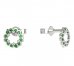 BeKid, Gold kids earrings -855 - Switching on: Puzeta, Metal: White gold 585, Stone: Green cubic zircon