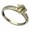BG vltavínový prsten 878E - Kov: Bílé zlato 585, Kámen: Vltavín a diamant
