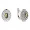 BG earring oval 243-07 - Metal: Silver 925 - rhodium, Stone: Garnet